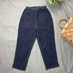 Vintage Denim Pants with Pockets